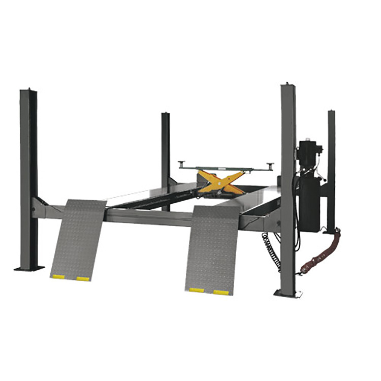 四柱式汽车载重液压平板提升平台四轮定位登车桥升降举升机