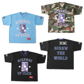 Sup× DJ 联名 Football Jersey 美式V领球衣撞色印花网眼足球衣