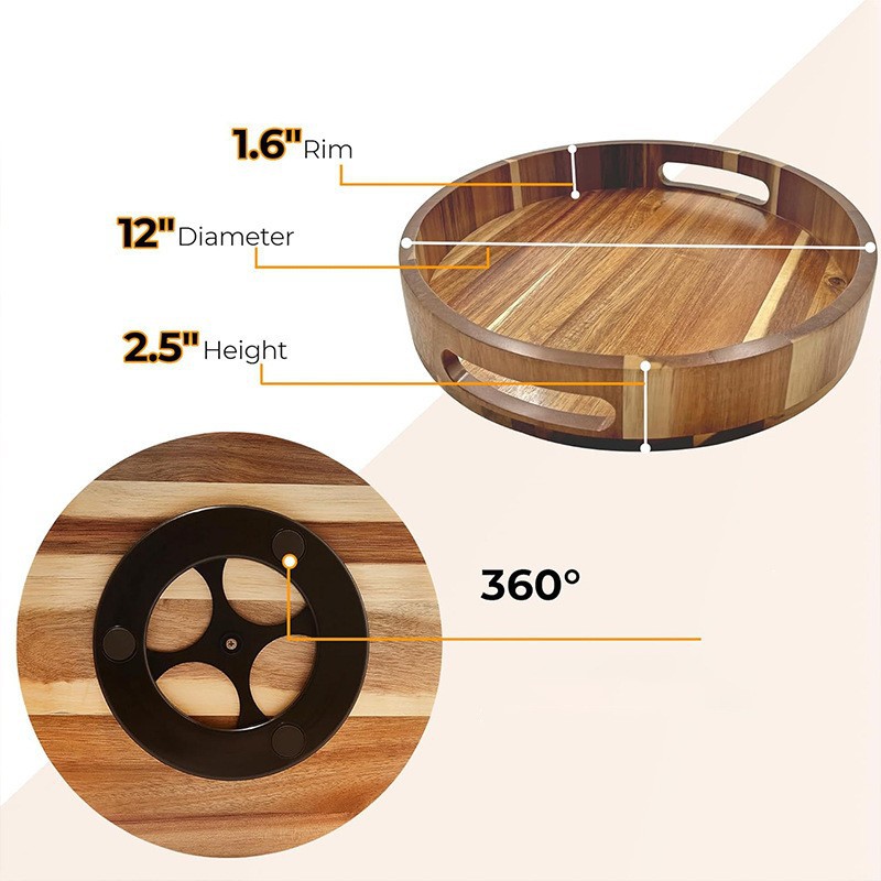 Wood rotating pallet kitchen counter seasoning can rotate makeup…