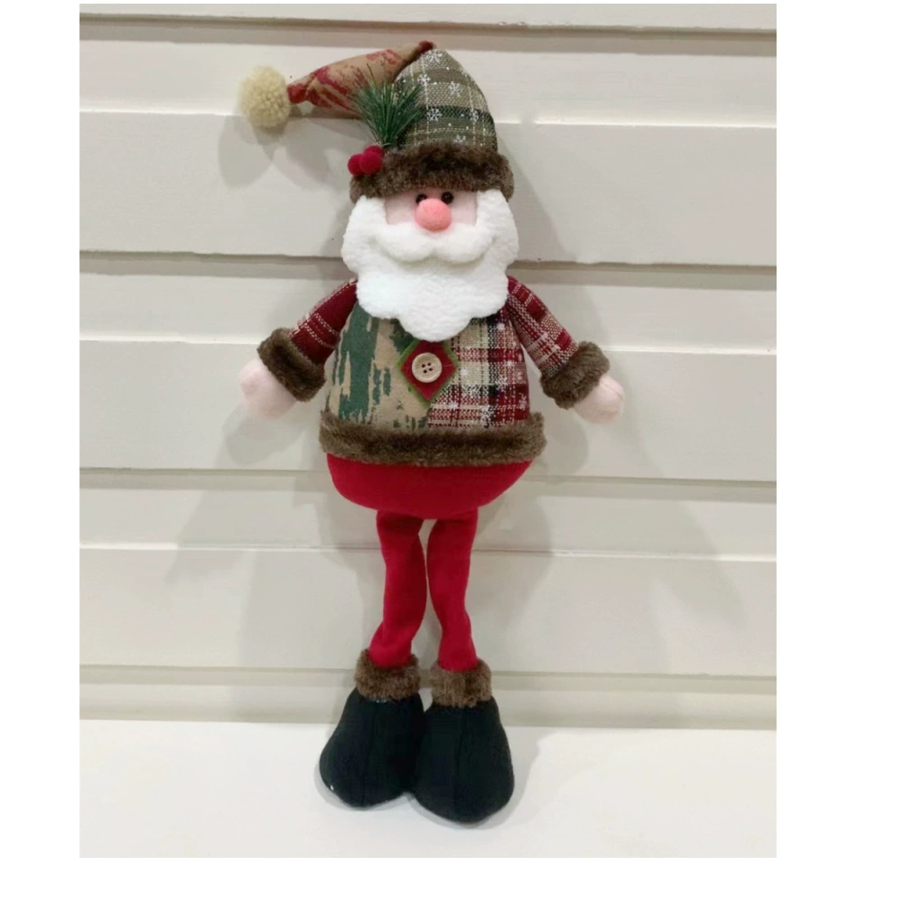 Новогодние декоративные куклы (Group Source Christmas) — Санта, снеговик, олень, бархат, 50–55 см