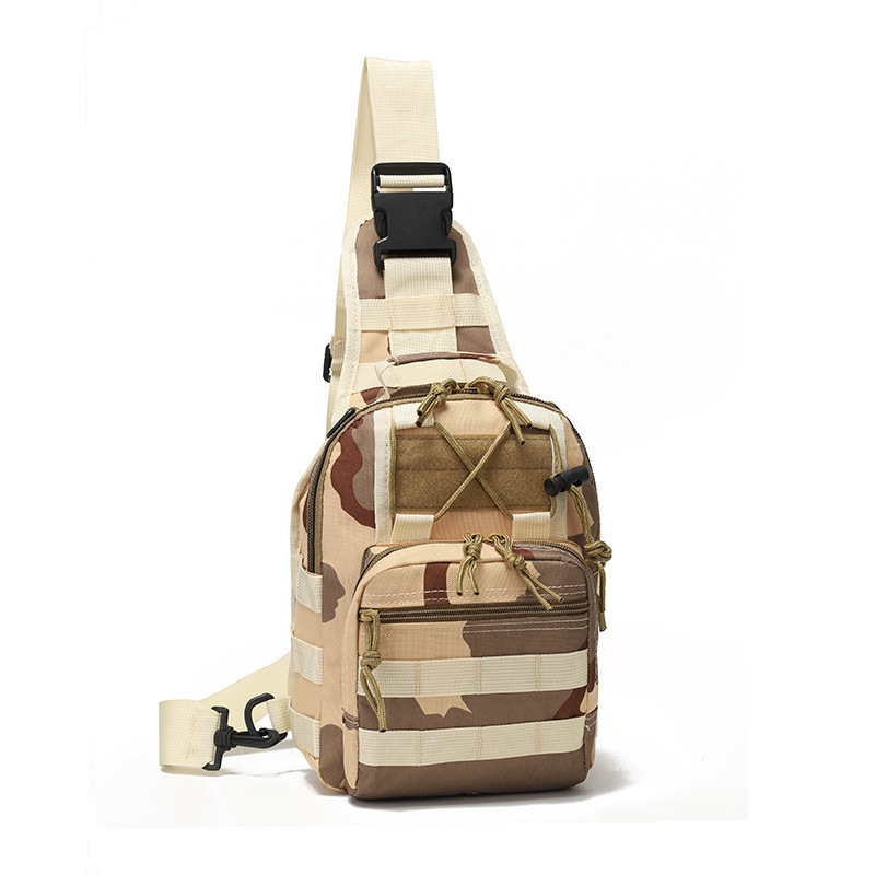 Bolsa de ciclismo de tela de Oxford camuflaje de campo bolso de pecho pequeño hombro de brazo oblicuo bolso táctico al aire libre