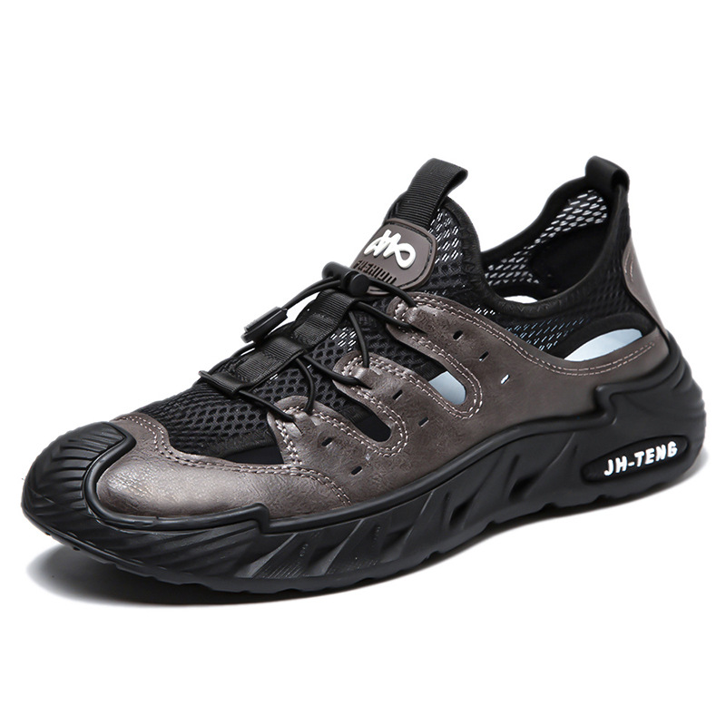 Perforierte Herren-Sandalen, Sommer, Neu, Atmungsaktiv, Schnelltrocknend, Strand, Outdoor, Freizeit, Weiche Sohle, Große Größen_voghion.com