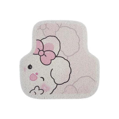 Blue Rain Silk Circle Car Floor Universal Foot Pad - after-the-rabbit-foot-pad