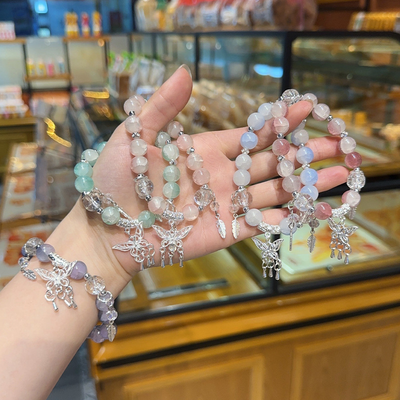 In Time and Space Painted Traveler Ye Xuan Surrounding Derived Bracelet diy Small High Color Value Super Fairy Butterfly Best Friend Bracelet
