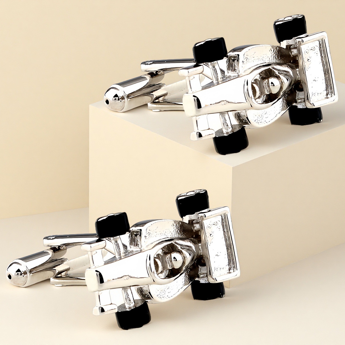 High Quality French Cufflinks Cuff Cufflinks Men's cufflinks Pictographic Cufflinks Silver Black Racing Cufflinks