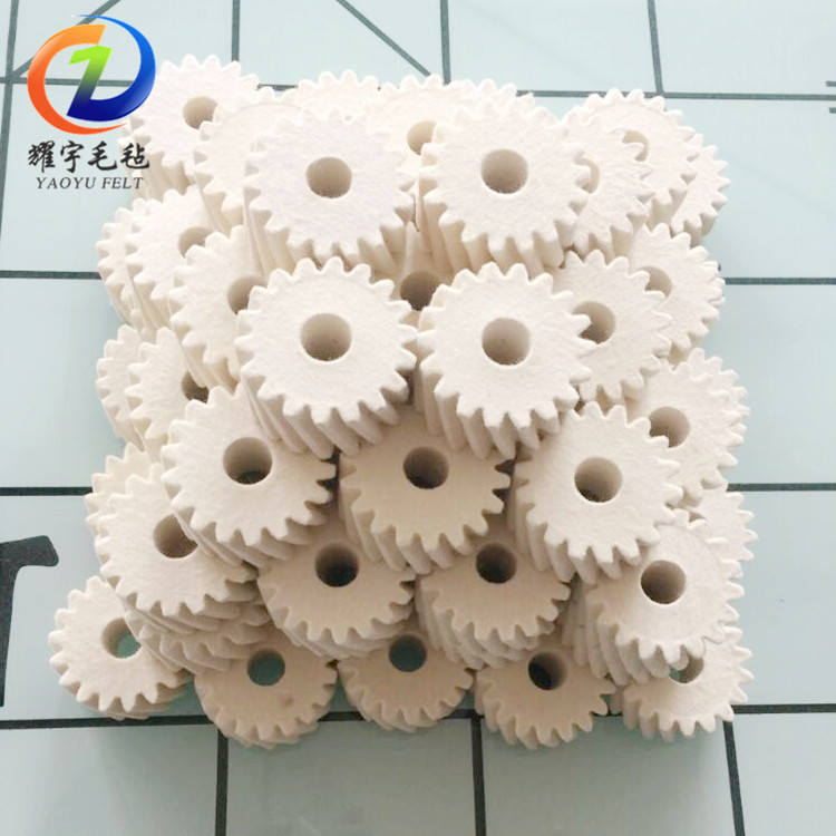 厂家直销吸油齿轮 高品质羊毛齿轮 齿条吸油润滑细白毛毡齿轮