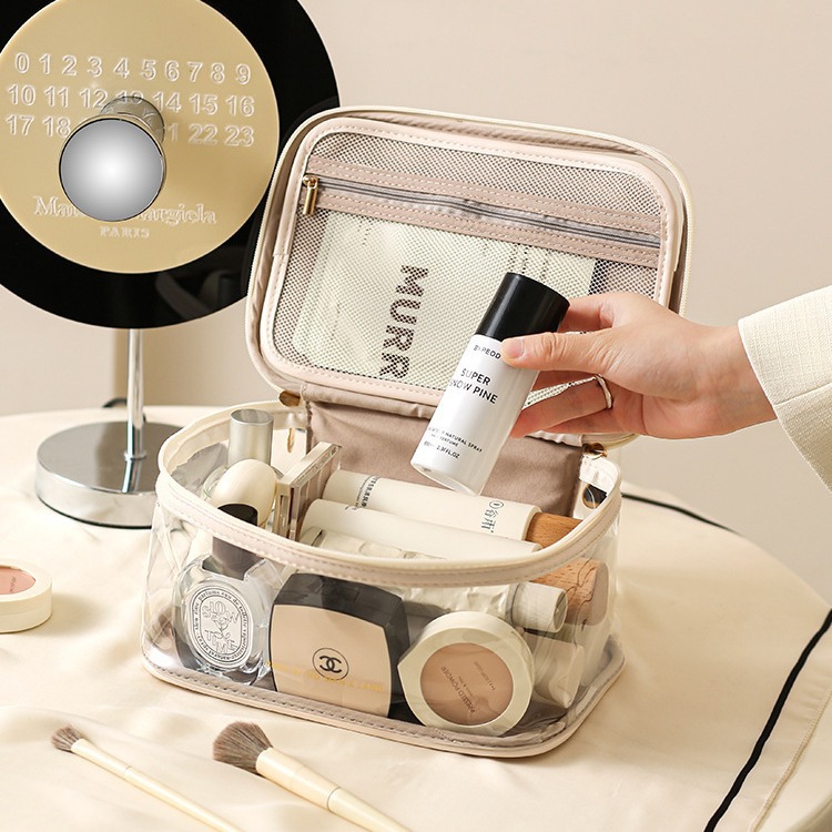 Waterproof wash bag portable multi-functional high-looking cosmetic bag cosmetic bag large capacity cross-border transparent storage bag