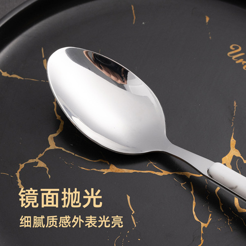 1010 clamp handle tableware, wood grain tableware set, cross-border new hotel supplies, thickened steak knives, forks and spoons wholesale