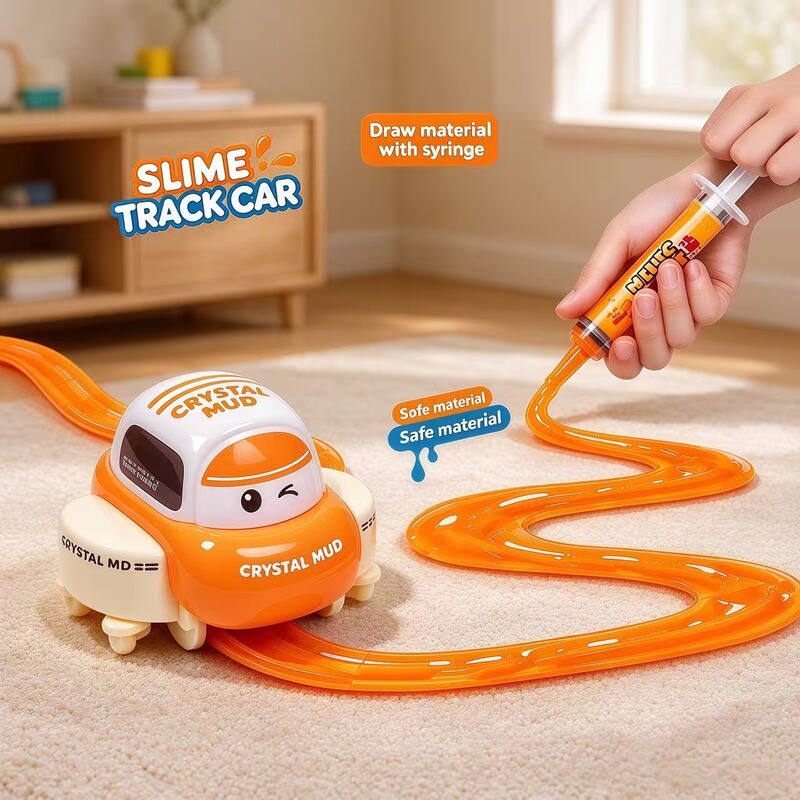 New cross-border product: Slime track car, a fantastic children's handmade electric gear car with variable tracks, available for wholesale to boys and girls New cross-border product: Slime track car, a fantastic children's handmade electric gear car with variable tracks, available for wholesale to boys and girls