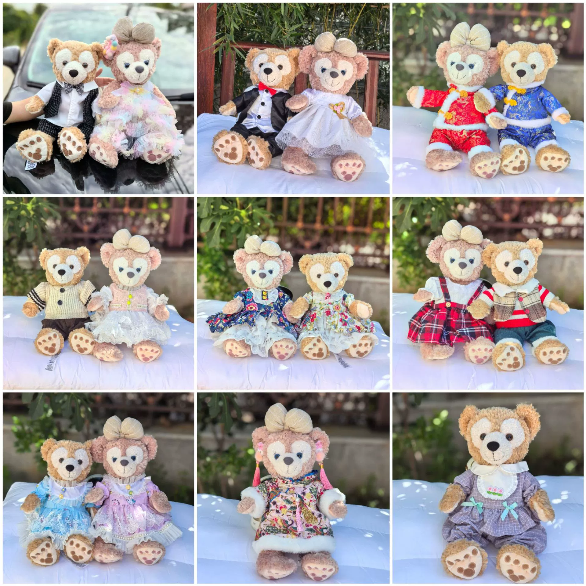 50CM Duffy Bear Clothing Mei Mei Clothes Plush Toy Clothing Suit Wedding Dress New Year Tang Suit Homemade Baby Clothes