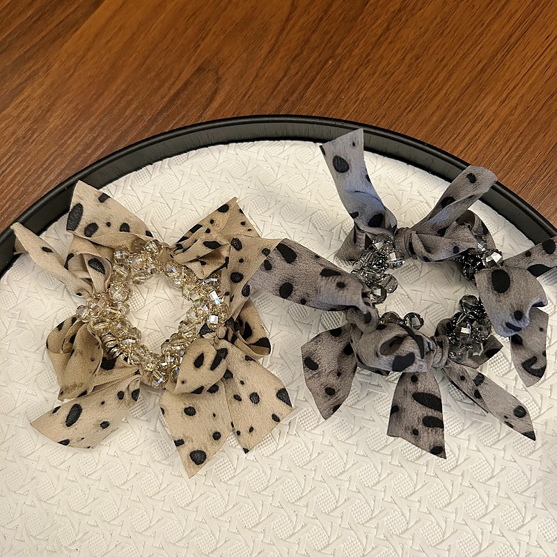 新款百搭网纱蝴蝶结发夹女后脑勺夏季水钻头饰网红新款马尾夹发饰