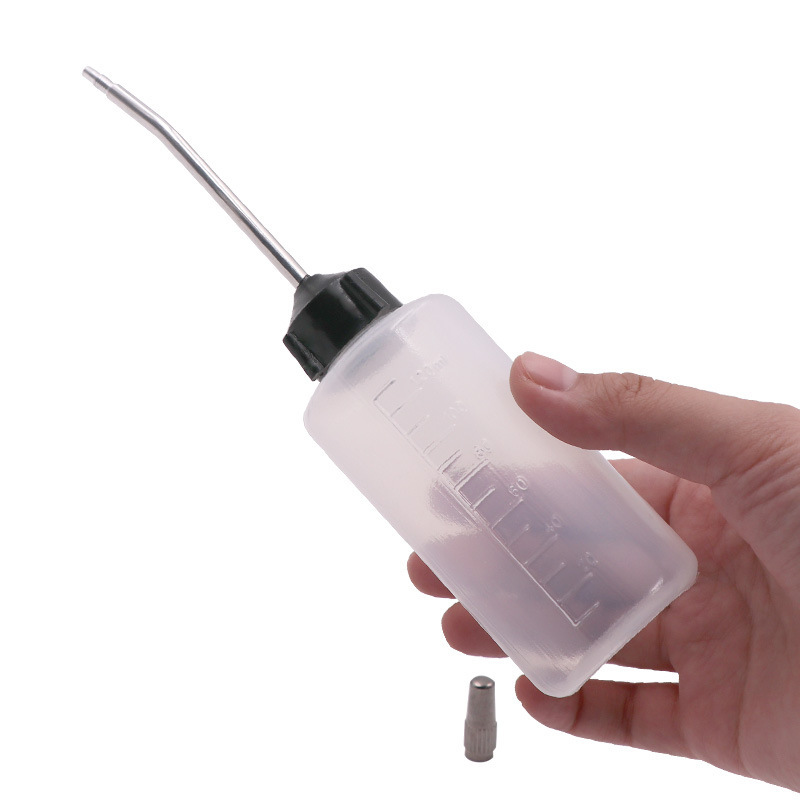 Máquina de coser doméstica botella de aceite de plástico punta punta botella de aceite herramienta cargador de aceite botella de aceite vacía