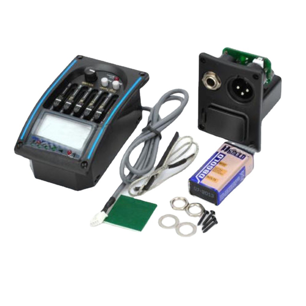 Guitarra Pickup EQ, Guitarra ecualizador caja eléctrica pickup ecualizador sintonizador LC-5