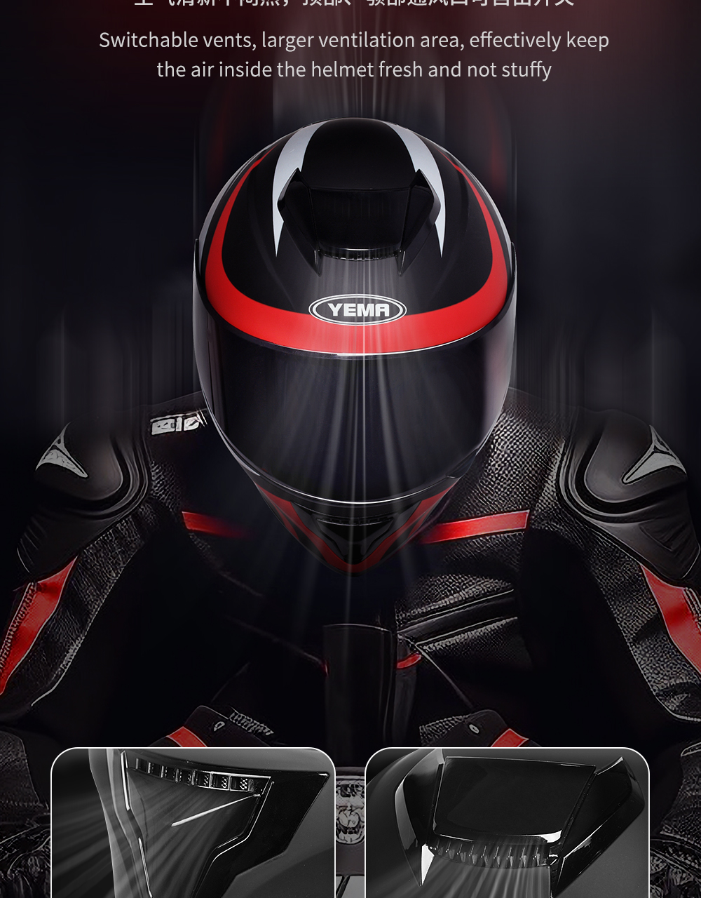 3C Certified Motorcycle Helmet Men's Winter Warm Electric Car Full Helmet