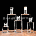 创意新款扁型白酒瓶一斤装透明玻璃酒瓶空瓶密封批发50ml-500ml