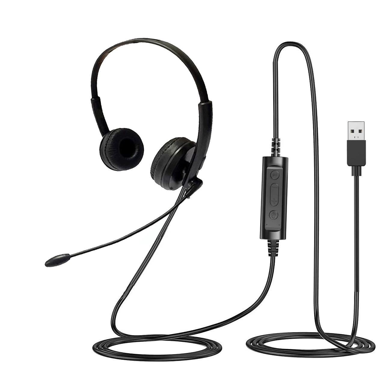 USB Come on Double -headset компьютерная гарнитура мониторинг обслуживание клиентов наушники с линийным управлением ушной пшеницы носить шумоподавление гарнитура