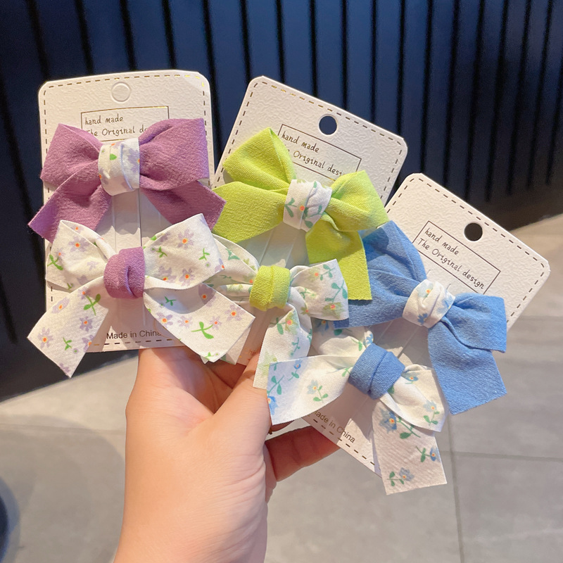 Fashion Barrettes Bow Cute Princess Colorful Hairpin Hair Accessories 2 Pcs display picture 3