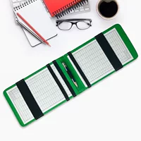 Горячая Распродажа Книга Счетов Гольфа Серая Кожаная Карточка Счетов Кожаный Чехол Зажим Для Голфа Поле Для Гольфа Поставки