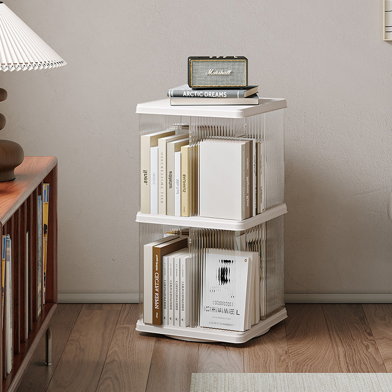 Estante de libros giratorio 360 grados estante de almacenamiento multicapa para estantes de almacenamiento de gran capacidad de sala de estar para niños image 2