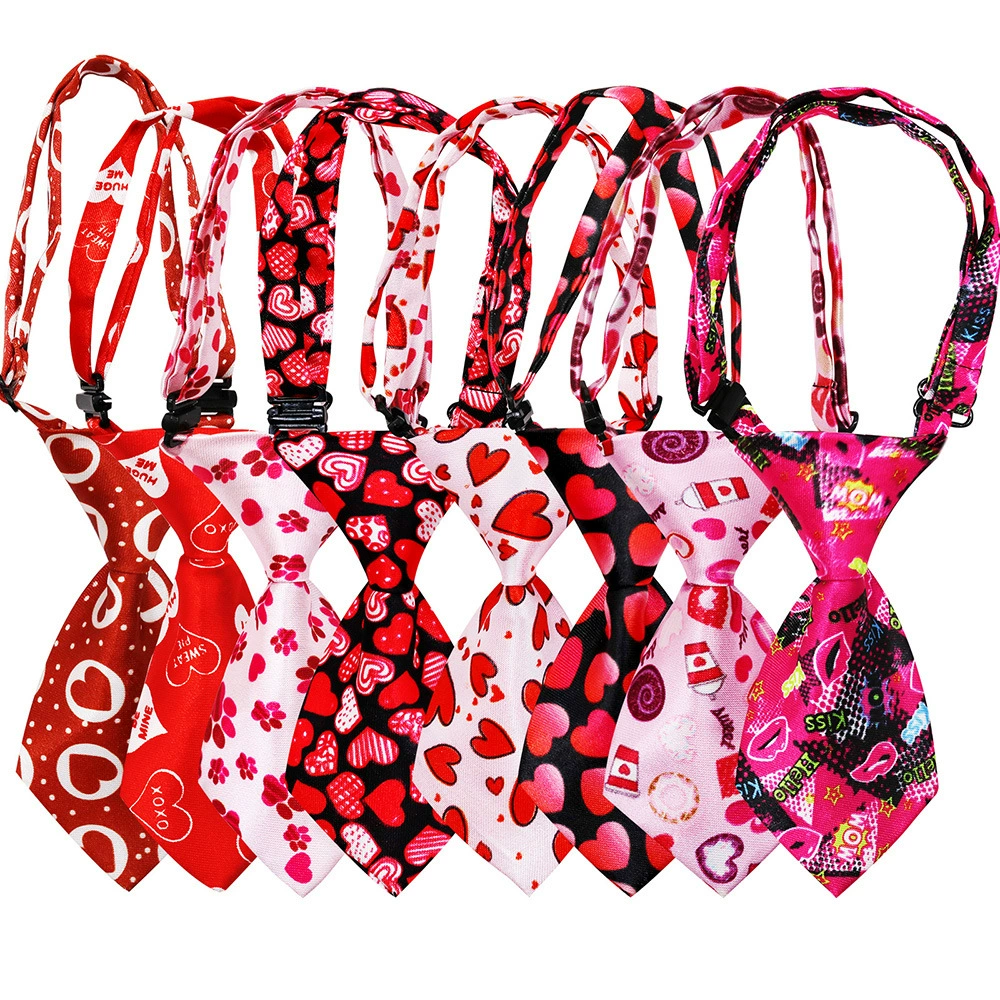 Украшения для домашних животных Красный Романтическая атмосфера Праздничная Вечеринка День Святого Валентина Регулируемый галстук-бабочка для собак Маленький галстук