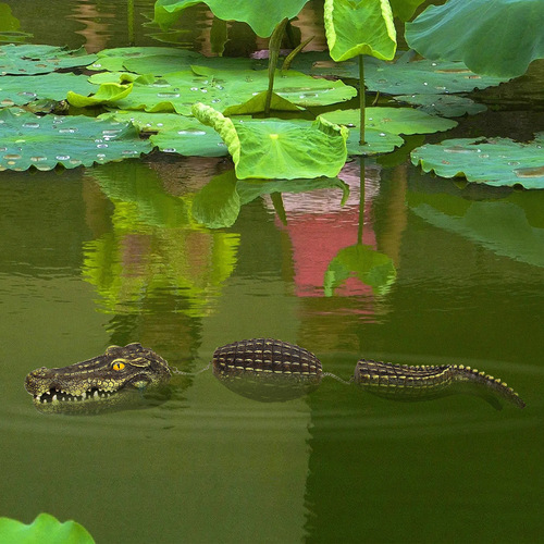 Cross-border Crocodile Head Courtyard Pond Floating Animal Ornament Outdoor Pool Fake Decor Wholesale and Distribution