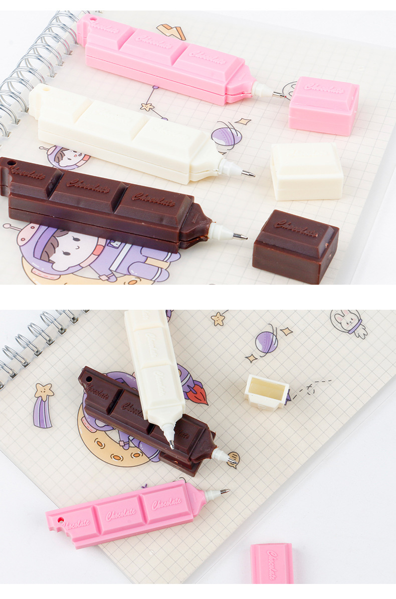 Students' Stationery Supplies Creative Chocolate Modeling Pen Students Daily Writing Pen Cartoon Simulation display picture 1