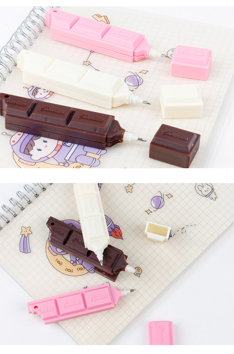 16g Weight Gel Pen Stationery Type 1 Piece Quantity Learning Occasion Students' Stationery Supplies Creative Chocolate Modeling Pen Students Daily Writing Pen Cartoon Simulation