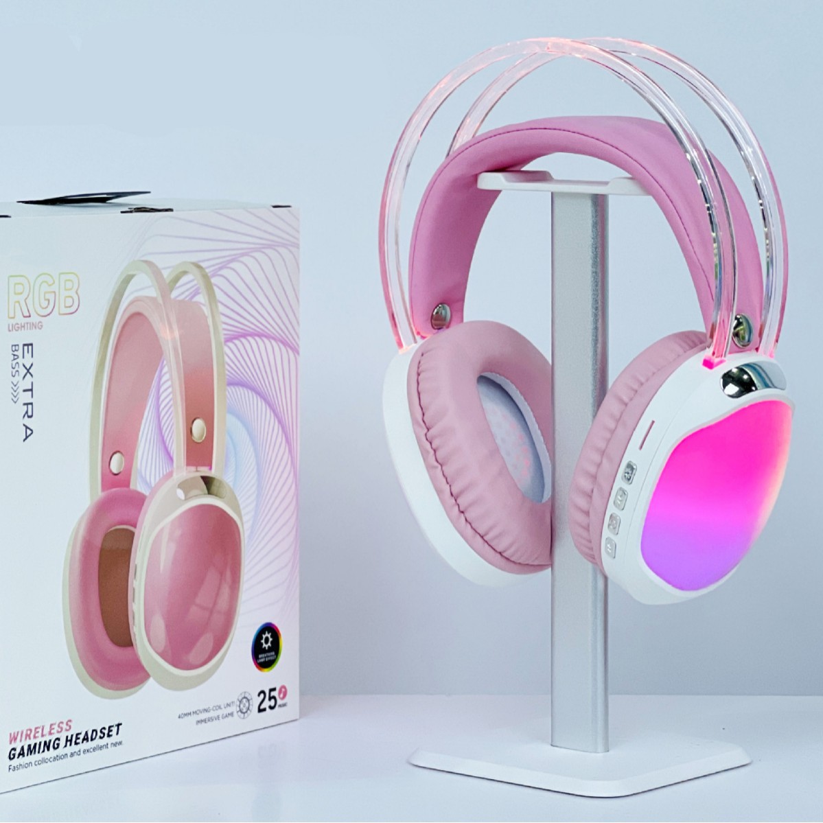 Nuevos auriculares Bluetooth PG920 calientes auriculares inalámbricos auriculares RGB luminosos tarjeta de enchufe para correr auriculares deportivos