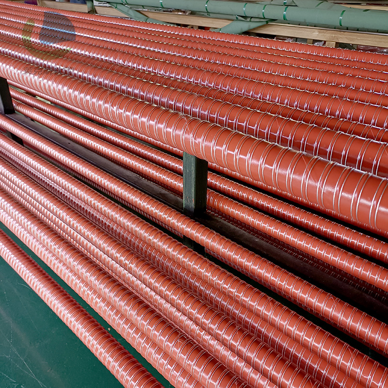 发高温软管高温排气管 耐高温风管 红色矽胶风管 阻燃耐高温软管