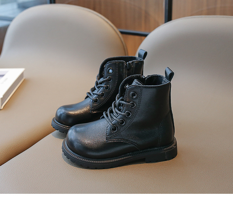 Martin da ragazza 2024 autunno nuovi bambini stile inglese sottile scarpe da ragazzo stivali in pelle per prestazioni studentesche_voghion.com