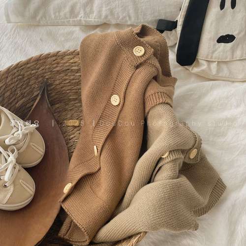  Spring New Style Children's Versatile Vest Forest System Loose Cardigan Outerwear Stylish Unisex Upgraded Top for Layering Trendy