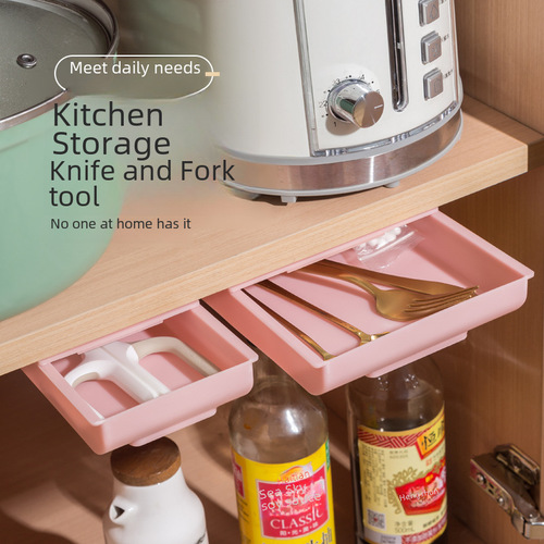 Hidden hole-free multifunctional wall-mounted drawer storage box makeup brush organizer home stationery storage box 