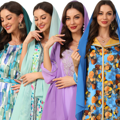 中東跨境素色頭巾雪紡馬來印尼外貿時尚紗巾頭巾絲巾回族女包頭巾