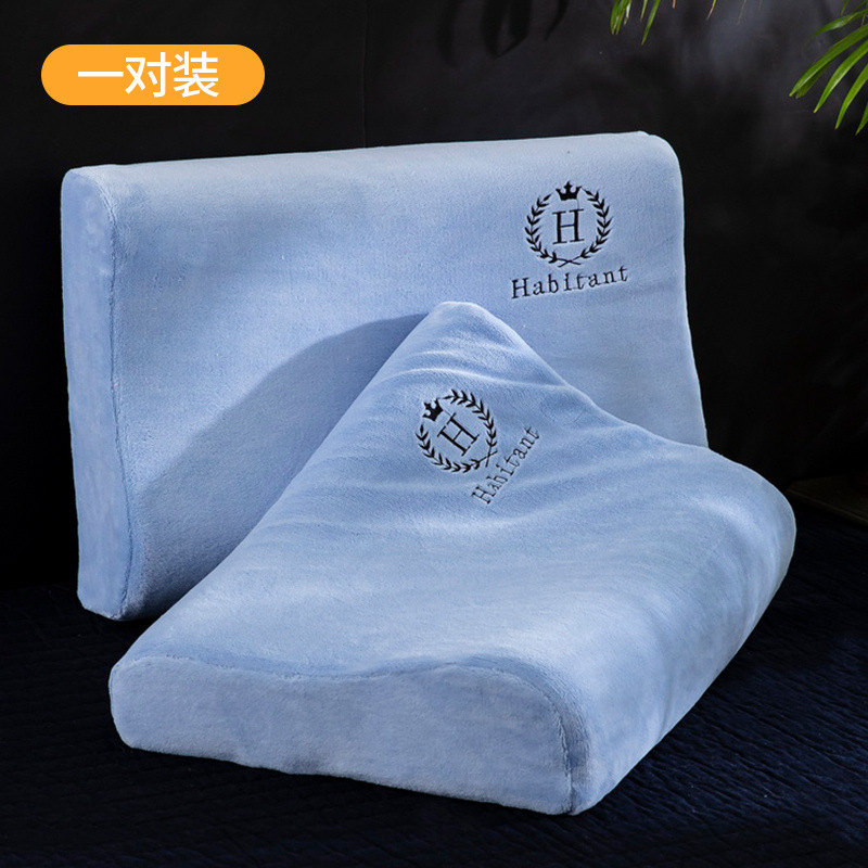 Funda de almohada de látex de terciopelo de leche 40 cmx60 cm Un par de fundas de almohada de terciopelo de coral Funda interior de núcleo de almohada de memoria única