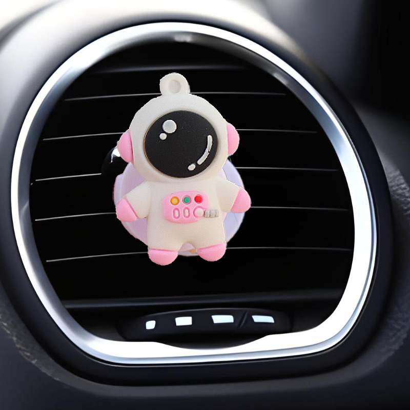 Clip de salida de aire de automóvil astronauta muñeca perfumes de automóviles dibujos animados adornos de decoración de automóviles plástico interior