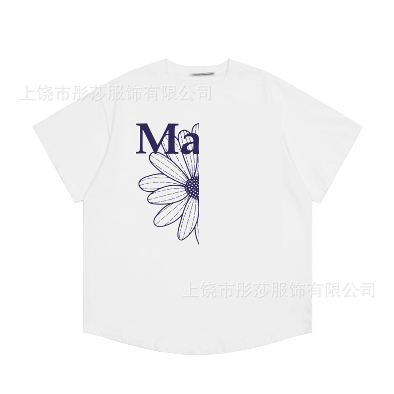 2025 新ゴールドハイシルバー同スタイルマルディ半袖デイジー Tシャツダックスフントカップル多用途トップ女性ルーズ|undefined