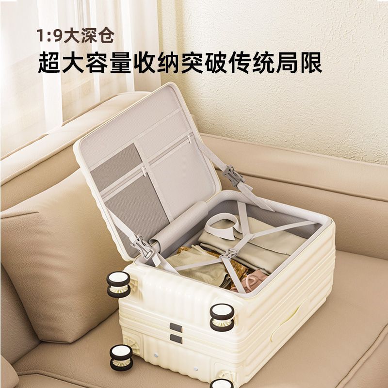 Extra Large Capacity Deep Compartment Women's 2025 New Side-Opening Wide Trolley Travel Suitcase Boarding 28inch Password Suitcase for Men