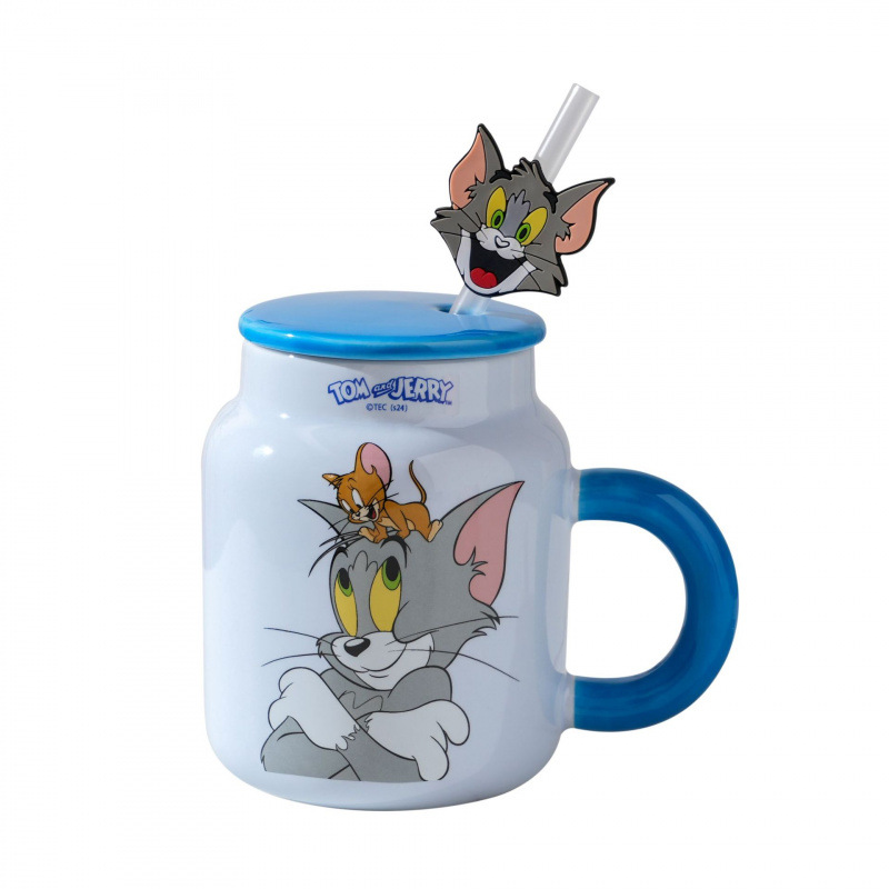 Gatos y ratones de dibujos animados tazas de color exquisita oficina en el hogar regalo de mano fábrica taza de cerámica venta directa