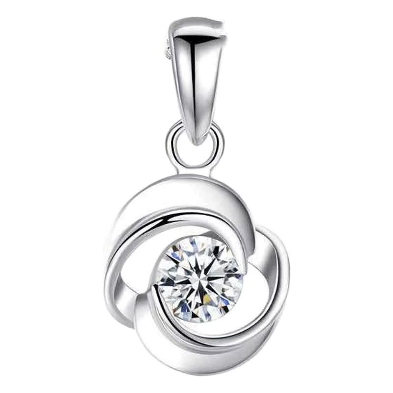 Кулон Ожерелье Оптовая Сие Трава Вечный Синий Бриллиант Роза Любовь Крылья Ангела Купидона