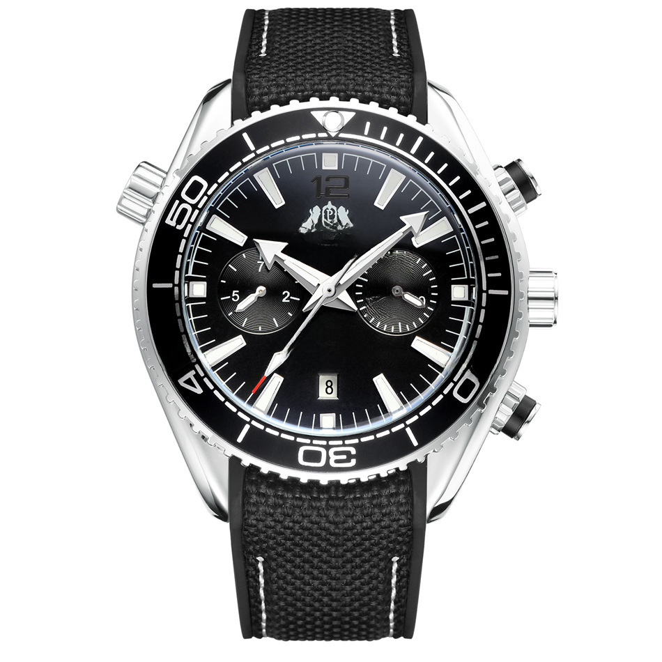 Montre automatique mécanique lumineuse en toile et caoutchouc pour homme, multifonctionnelle, montre automatique_voghion.com