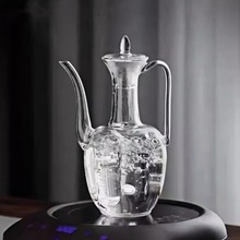高硼硅玻璃透明家用仿宋手执壶高颜值加厚可电陶炉加热泡茶煮茶壶