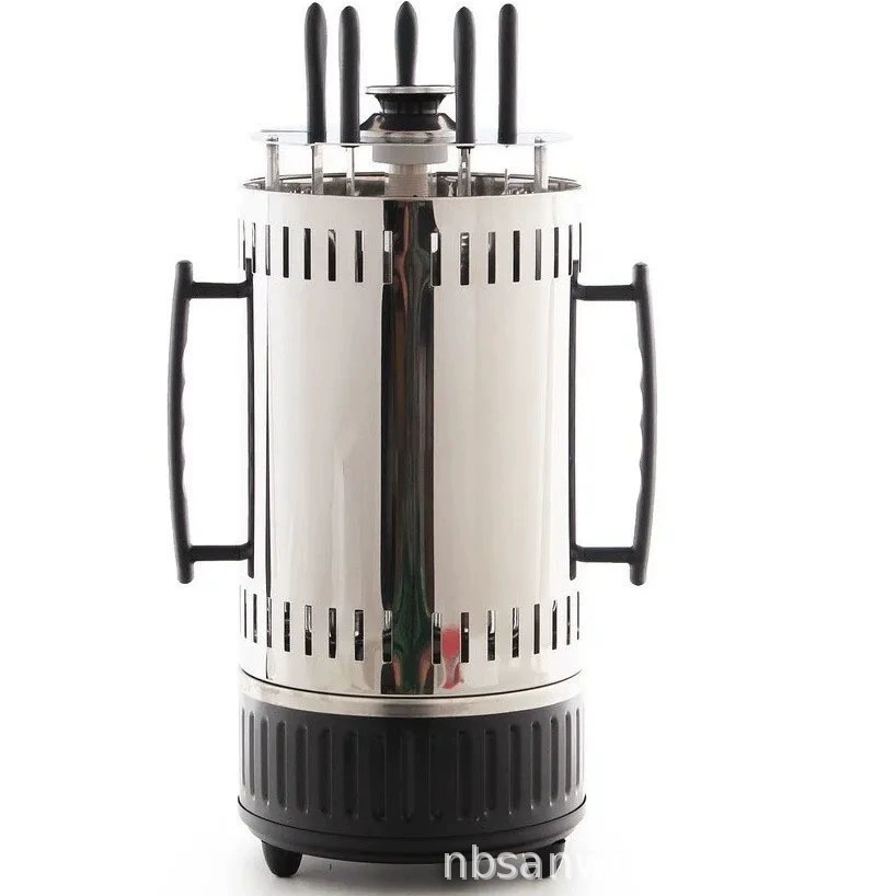 Шестизубчатая автоматическая вращающаяся бездымная машина для шашлыка, электрическая духовка для барбекю, гриль для барбекю, бытовая машина для барбекю