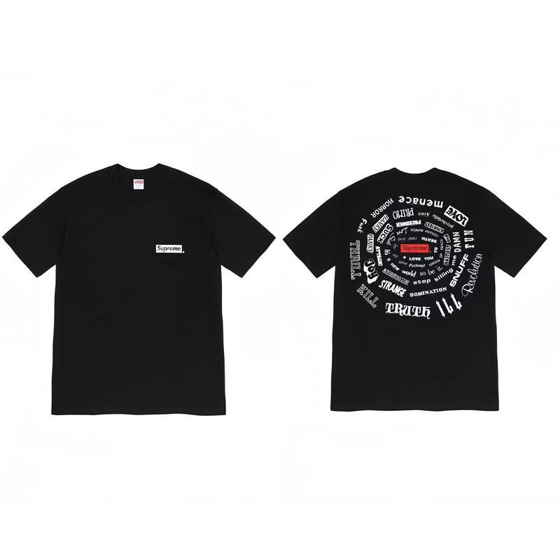 クロスボーダーファッションとトレンディなシュプリームレタープリントラウンドネック半袖ユニセックスストリートファッションTシャツドロップシッピング|undefined