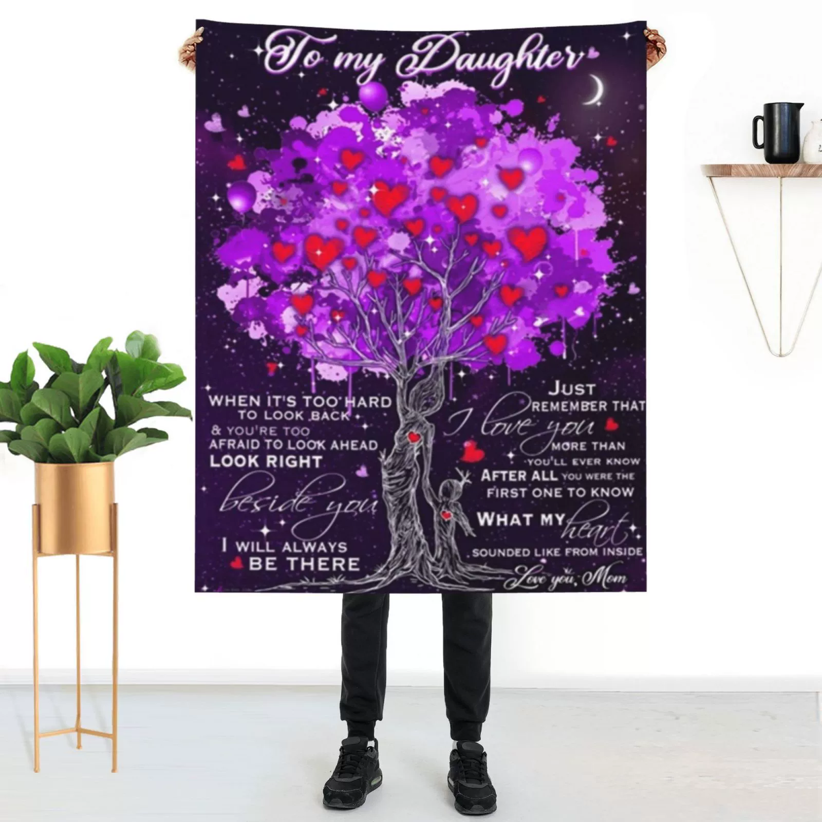 Фланелевое одеяло с деревом жизни для дочери, одеяло для кондиционирования воздуха, подарок для старейшин, двусторонняя фланель