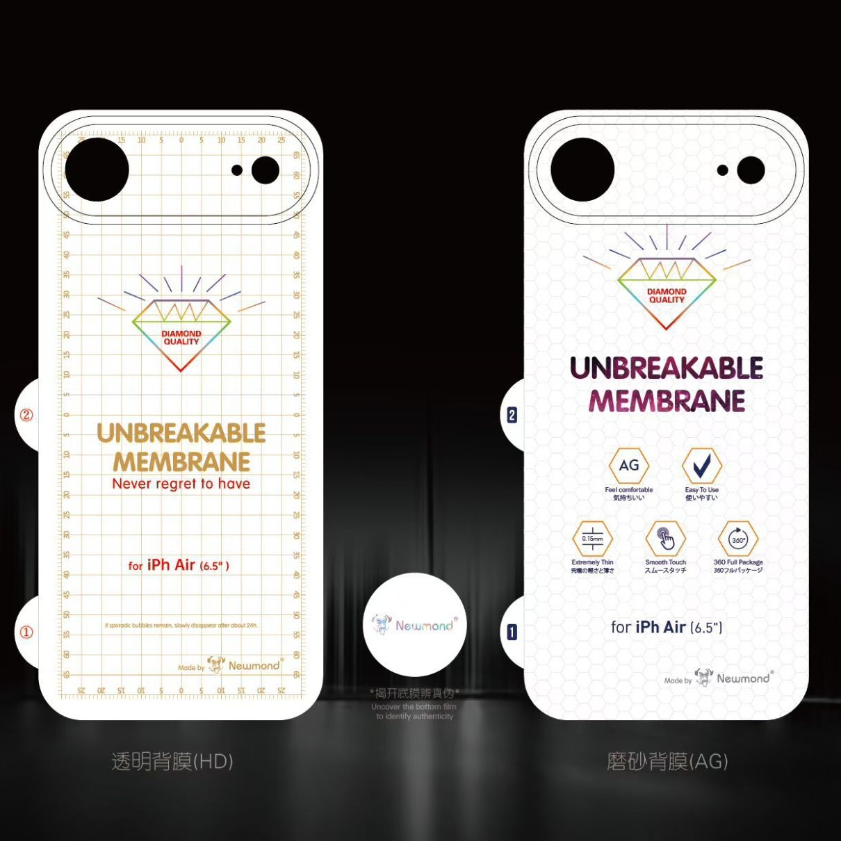 Aplicable a Apple 17promax Diamond invisible película posterior esmerila película de hidrogenación iPhone16 / 17p película protectora