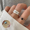 Bamboo retro fashionable ring, zirconium, Korean style, silver 925 sample, simple and elegant design, on index finger