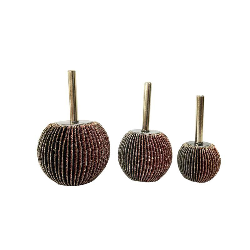 Rueda de alambre de tela de arena esférica trapezoidal cono pulido cabeza de alambre pulido cóncavo-convexo arco talla de madera metálica
