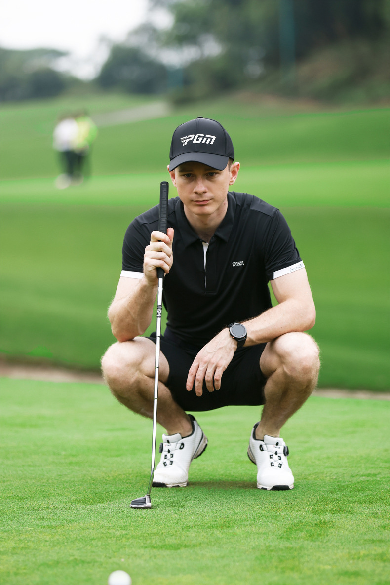 Áo thun golf nam ngắn tay PGM hút ẩm nhanh khô — YF587-màu trắng, YF587-Màu đen, YF587-màu đỏ chi tiết 12