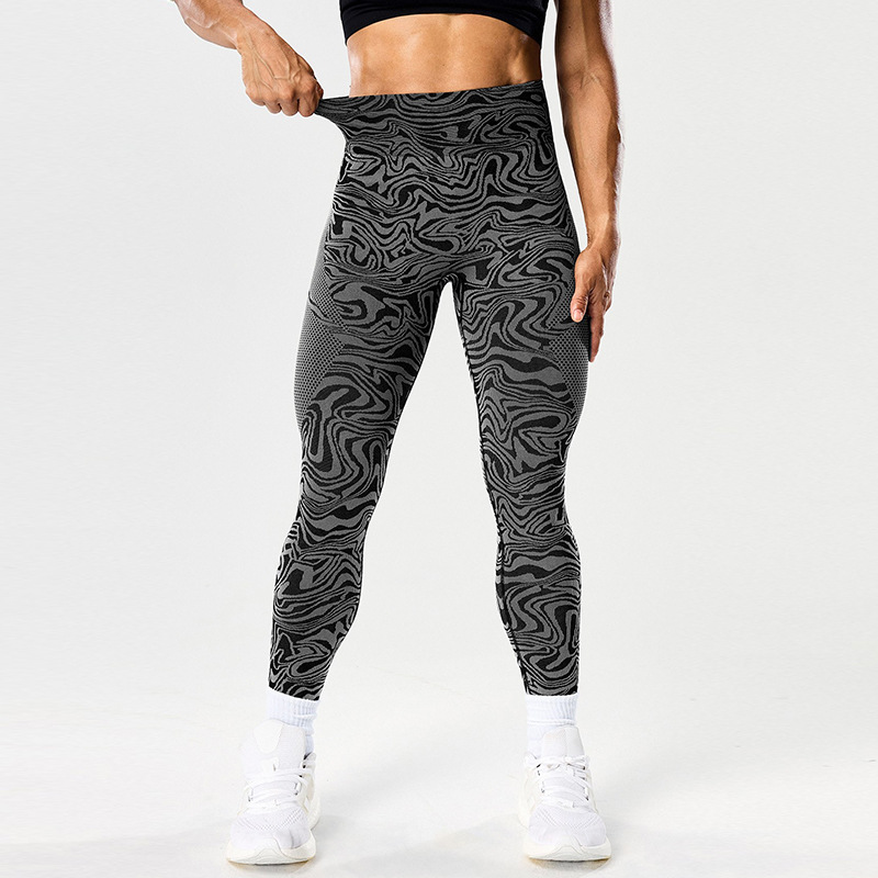 Transfronterizo sin costuras transpirable cintura alta abdominal de abdomen