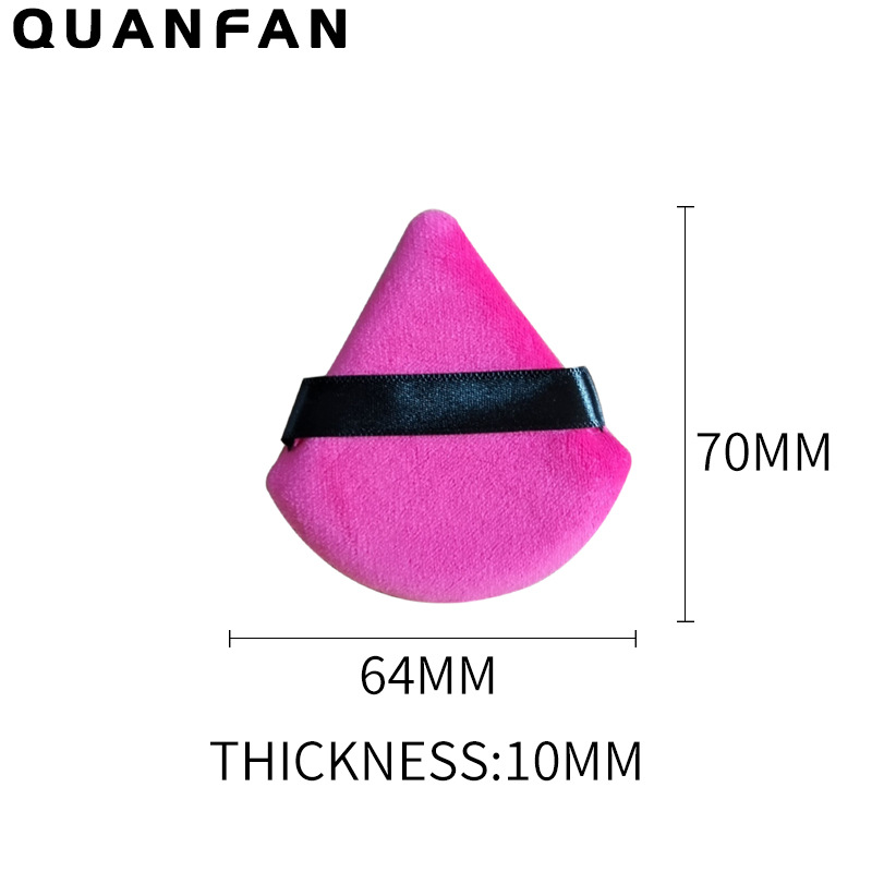 Suministro directo transfronterizo triángulo pequeño cuadrado redondo corazón melocotón polvo seco miel en polvo maquillaje multicolor material de pelo corto súper suave